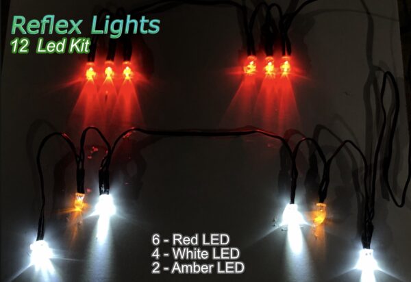 Reflex LED Light Kit for 1/10 R/C Car (12 LED KIT) - 700200 700300 700400 700401 - Image 2