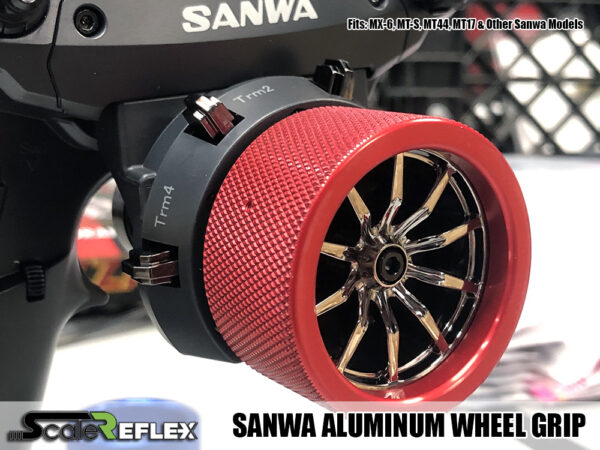 BILLET ALUMINUM (RED) STEERING GRIP FOR SANWA MX6 MTS MT44 M17 861250