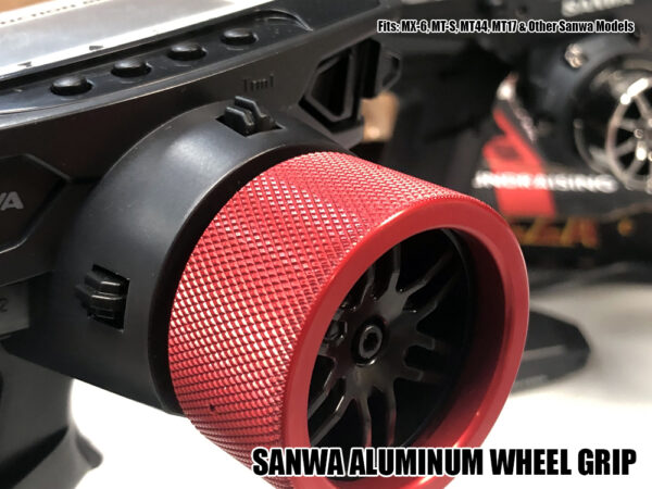 BILLET ALUMINUM (RED) STEERING GRIP FOR SANWA MX6 MTS MT44 M17 861250 - Image 3