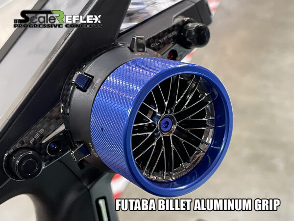 BILLET ALUMINUM (BLUE) STEERING GRIP FOR FUTABA 3PV 4PM 4PV 4PX 7PX 7PXR 862530