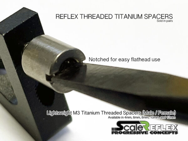 Reflex Titanium M3 Threaded Spacers (4mm~12mm) Male / Female - Image 3