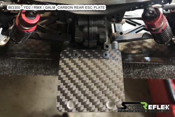 YD2 / RMX / GALM CARBON REAR ESC PLATE [SCALE REFLEX] 863300 - Image 4