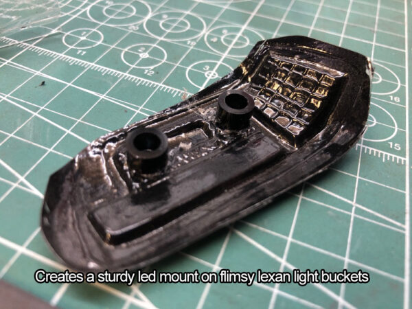 5mm ALUMINUM LED HOLDERS LIGHT BUCKETS (for lean, abs, 3d print) - 750100 - Image 3