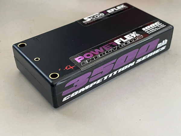 PURPLE - REFLEX SHORTY LIPO 7.4v 2S 3500mah 100C Lipo Battery (w Cable 4.0mm Bullet to Deans) – 136g / 18.5mm Thick