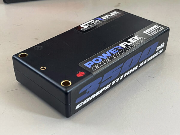 BLUE - REFLEX SHORTY LIPO 7.4v 2S 3500mah 100C Lipo Battery (w Cable 4.0mm Bullet to Deans) – 136g / 18.5mm Thick