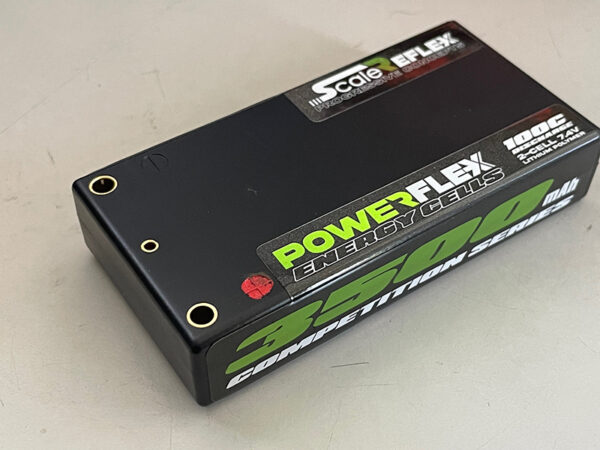GREEN - REFLEX SHORTY LIPO 7.4v 2S 3500mah 100C Lipo Battery (w Cable 4.0mm Bullet to Deans) – 136g / 18.5mm Thick