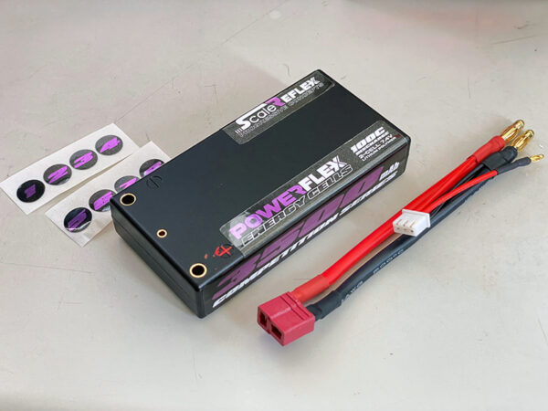PURPLE - REFLEX SHORTY LIPO 7.4v 2S 3500mah 100C Lipo Battery (w Cable 4.0mm Bullet to Deans) – 136g / 18.5mm Thick - Image 4
