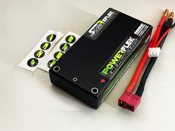 GREEN - REFLEX SHORTY LIPO 7.4v 2S 3500mah 100C Lipo Battery (w Cable 4.0mm Bullet to Deans) – 136g / 18.5mm Thick - Image 4