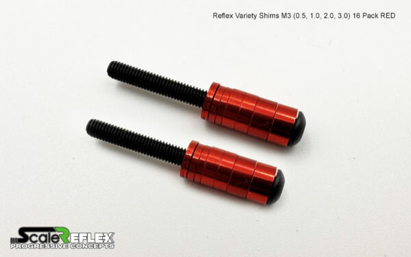 VARIETY PACK: M3 Aluminum Shims (0.5mm / 1mm 2mm 3mm) (16-Pack) RED PURPLE BLACK - 830031 830032 830033 - Image 4