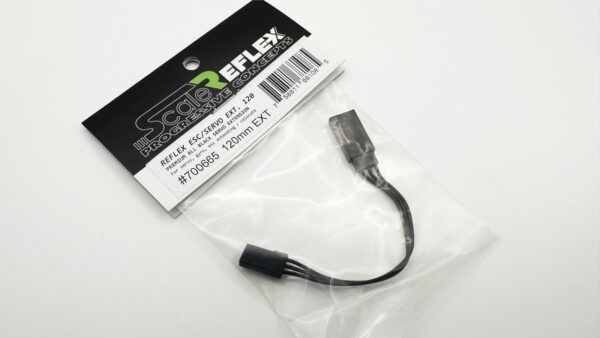 Reflex TRIPLE BLACK SERVO ESC EXTENSION CABLE (120mm / 150mm / 180mm / 250mm) - Servo ESC Wire [Scale Reflex] 700645 700650 700665 700675 - Image 2