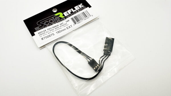 Reflex TRIPLE BLACK SERVO ESC EXTENSION CABLE (120mm / 150mm / 180mm / 250mm) - Servo ESC Wire [Scale Reflex] 700645 700650 700665 700675 - Image 3