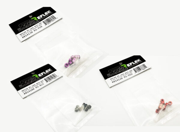 M3 NUTS (NYLOCK) - Aluminum (10-Pack) RED PURPLE BLACK - 814100 814120 814130 - Image 7