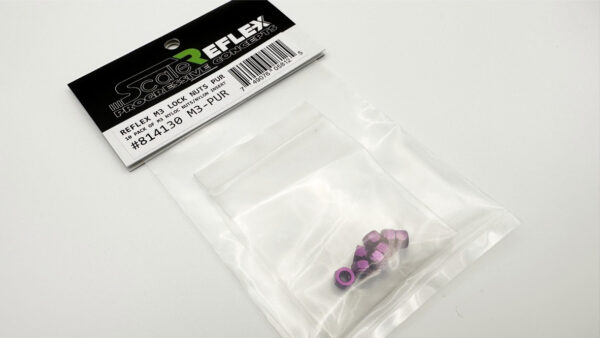 M3 NUTS (NYLOCK) - Aluminum (10-Pack) RED PURPLE BLACK - 814100 814120 814130 - Image 3