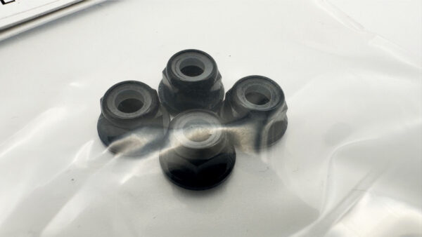 4MM BLACK WHEEL NUTS LUG NUT NYLON INSERT (NYLOCK) - 815100 - Image 2
