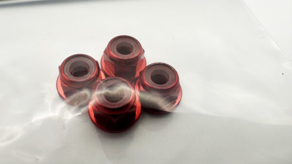 4MM RED WHEEL NUTS LUG NUT NYLON INSERT (NYLOCK) - 815120 - Image 3
