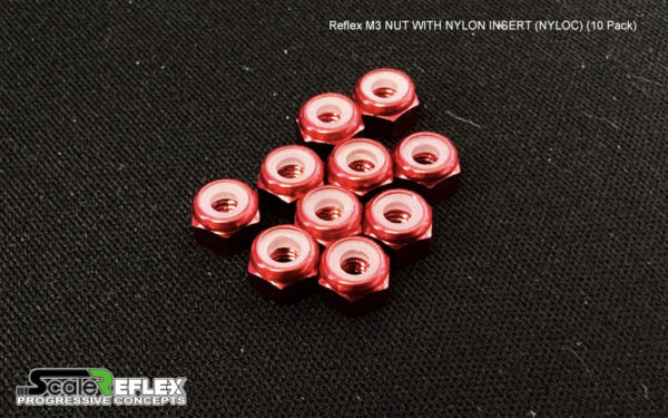 M3 NUTS (NYLOCK) - Aluminum (10-Pack) RED PURPLE BLACK - 814100 814120 814130 - Image 8