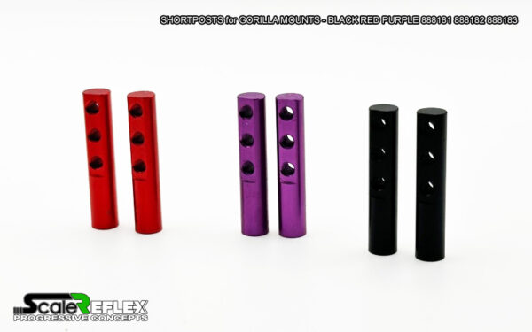 SHORT POSTS for GORILLA MOUNTS (2-Pack) - PURPLE RED BLACK - 888183 888182 888181
