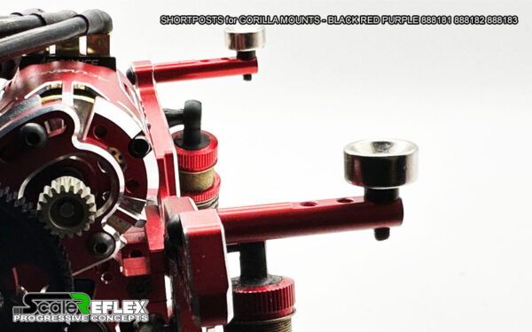 SHORT POSTS for GORILLA MOUNTS (2-Pack) - PURPLE RED BLACK - 888183 888182 888181 - Image 3