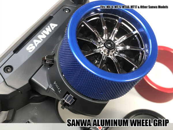 BILLET ALUMINUM (BLUE) STEERING GRIP FOR SANWA MX6 MTS MT44 M17 861500